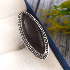 Shungite Size US 5 925 Sterling Silver Ring (RS3-189)