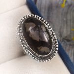 Picasso Jasper Size US 6 925 Sterling Silver Ring (REXT20-15)