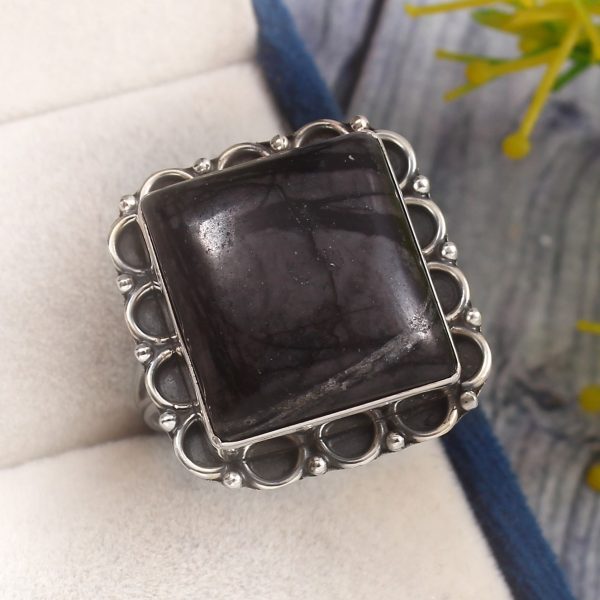 Picasso Jasper Size US 11 925 Sterling Silver Ring (REXT20-26)