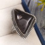 Picasso Jasper Size US 12 925 Sterling Silver Ring (REXT20-31)
