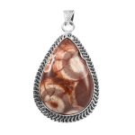 Bird's Eye Jasper 1.5" 925 Sterling Silver Pendant (RS54-268)