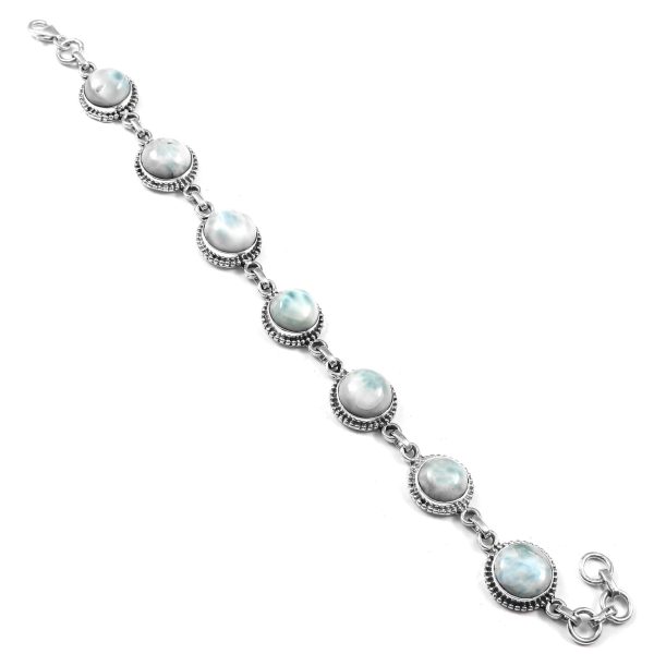 Larimar Bracelet 925 Sterling Silver Jewelry (RS114-271)