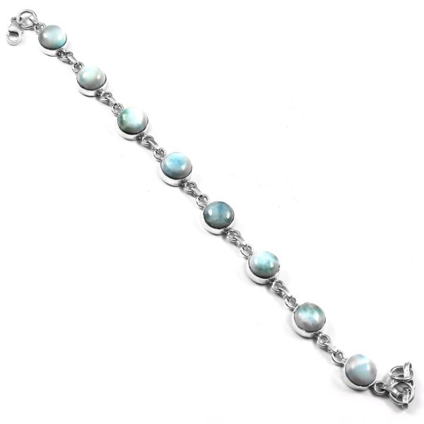 Larimar Bracelet 925 Sterling Silver Jewelry (RS114-274)