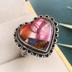 Pink Dahlia Turquoise Size US 9 925 Sterling Silver Ring (RS62-201)