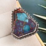 Pink Dahlia Turquoise Size US 9 925 Sterling Silver Ring (RS62-202)