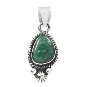 Kingman Turquoise 1.25â€³ 925 Sterling Silver Pendant (REXT29-95)