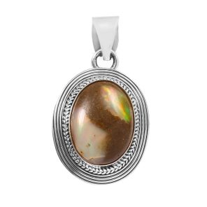 Cantera Opal 1.5â€³ 925 Sterling Silver Pendant (REXT19-95)
