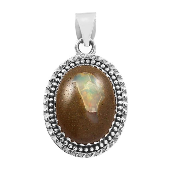 Cantera Opal 1.5â€³ 925 Sterling Silver Pendant (REXT19-117)