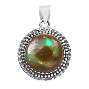 Cantera Opal 1.5â€³ 925 Sterling Silver Pendant (REXT19-122)