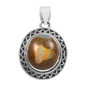 Cantera Opal 1.5â€³ 925 Sterling Silver Pendant (REXT19-101)