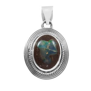 Cantera Opal 1.5â€³ 925 Sterling Silver Pendant (REXT19-105)