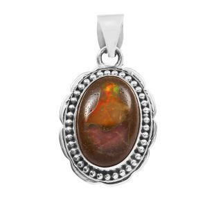 Cantera Opal 1.5â€³ 925 Sterling Silver Pendant (REXT19-131)