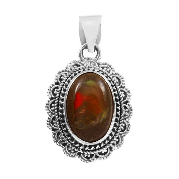 Cantera Opal 1.5â€³ 925 Sterling Silver Pendant (REXT19-113)