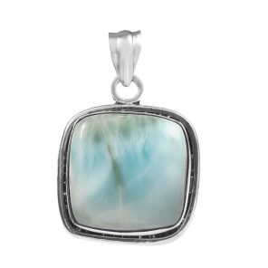 Larimar 1.25" 925 Sterling Silver Pendant (REXT20-99)