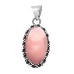 Pink Opal 1.75" 925 Sterling Silver Pendant (REXT20-114)