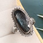Teal Kyanite Size US 8 925 Sterling Silver Ring (RS56-31)