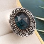 Teal Kyanite Size US 7 925 Sterling Silver Ring (RS56-19)