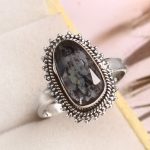 Teal Kyanite Size US 9 925 Sterling Silver Ring (RS56-51)