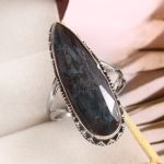 Teal Kyanite Size US 11 925 Sterling Silver Ring (RS56-67)