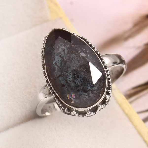 Teal Kyanite Size US 11 925 Sterling Silver Ring (RS56-68)