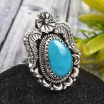 Arizona Turquoise Size US 6 925 Sterling Silver Ring (RS62-168)