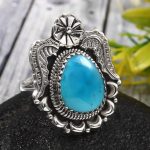 Arizona Turquoise Size US 8 925 Sterling Silver Ring (RS62-172)