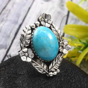 Arizona Turquoise Size US 7 925 Sterling Silver Ring (RS62-118)