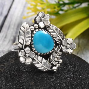 Arizona Turquoise Size US 10 925 Sterling Silver Ring (RS62-127)