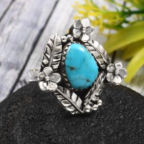 Arizona Turquoise Size US 9 925 Sterling Silver Ring (RS62-123)