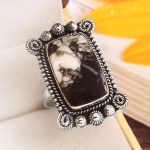 White Buffalo Turquoise Size US 10 925 Sterling Silver Ring (RS114-303)