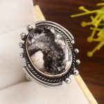 White Buffalo Turquoise Size US 9 925 Sterling Silver Ring (RS114-290)