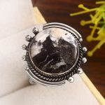 White Buffalo Turquoise Size US 11 925 Sterling Silver Ring (RS114-316)