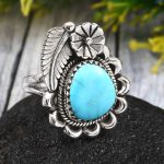 Arizona Turquoise Size US 9 925 Sterling Silver Ring (REXT35-119)