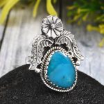 Arizona Turquoise Size US 7 925 Sterling Silver Ring (REXT35-38)