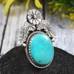 Arizona Turquoise Size US 6 925 Sterling Silver Ring (REXT35-36)