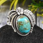 Kingman Turquoise Size US 9 925 Sterling Silver Ring (REXT35-65)