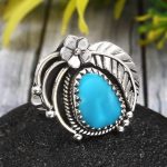 Arizona Turquoise Size US 7 925 Sterling Silver Ring (REXT35-79)