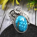 Morenci Turquoise Size US 10 925 Sterling Silver Ring (REXT35-56)
