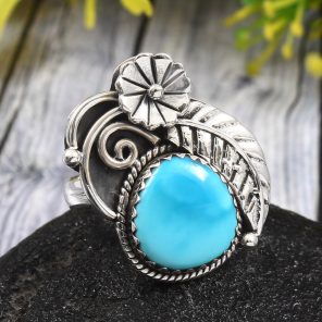 Arizona Turquoise Size US 7 925 Sterling Silver Ring (REXT35-47)