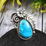 Arizona Turquoise Size US 6 925 Sterling Silver Ring (REXT35-48)