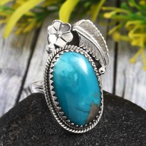 Arizona Turquoise Size US 7 925 Sterling Silver Ring (REXT35-14)