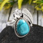 Arizona Turquoise Size US 10 925 Sterling Silver Ring (REXT35-16)