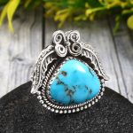 Kingman Turquoise Size US 6 925 Sterling Silver Ring (REXT35-161)
