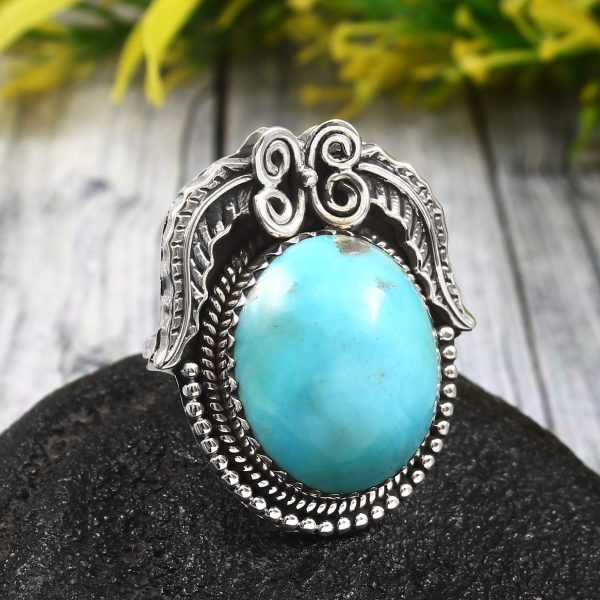 Arizona Turquoise Size US 7 925 Sterling Silver Ring (REXT35-169)