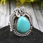 Arizona Turquoise Size US 9 925 Sterling Silver Ring (REXT35-168)