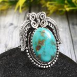 Kingman Turquoise Size US 6 925 Sterling Silver Ring (REXT35-164)