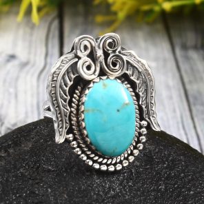 Arizona Turquoise Size US 7 925 Sterling Silver Ring (REXT35-170)