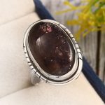 Iolite Sunstone Size US 9 925 Sterling Silver Ring (REXT44-131)