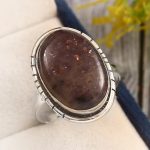 Iolite Sunstone Size US 11 925 Sterling Silver Ring (REXT44-134)