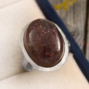 Iolite Sunstone Size US 6 925 Sterling Silver Ring (REXT44-137)